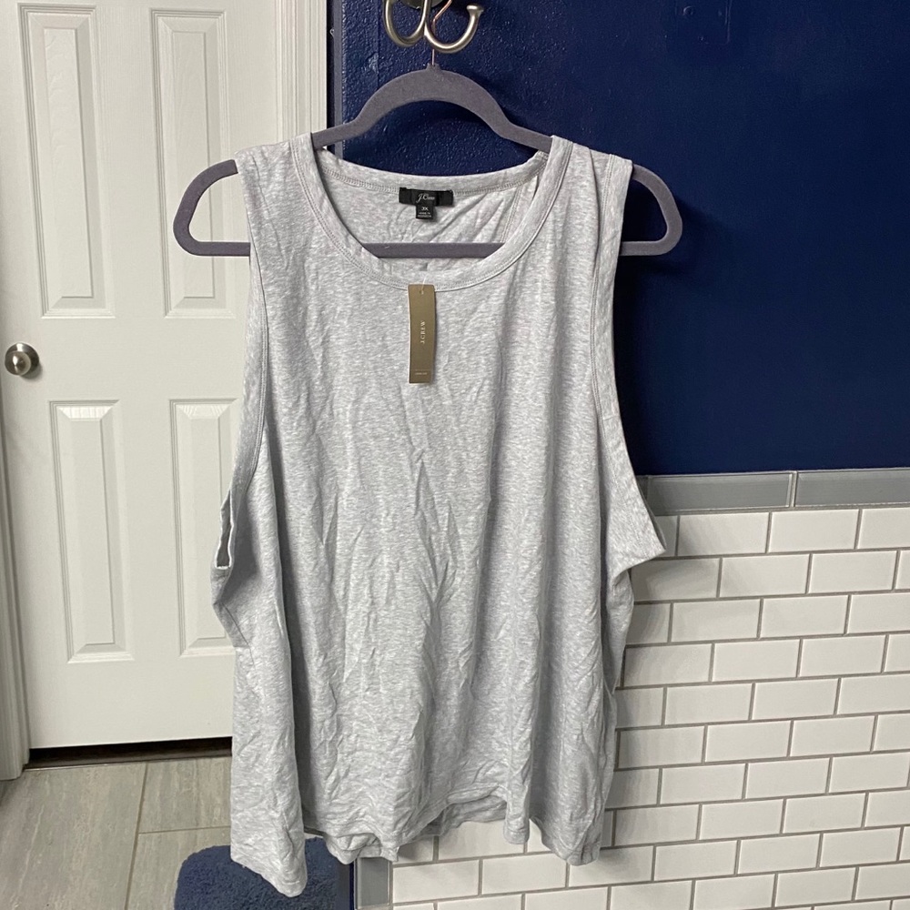 JCrew Tank Top in Grey with Split Back